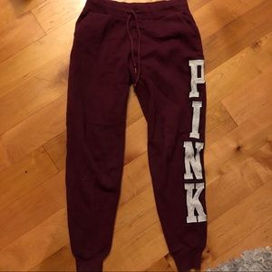 victoria’s secret PINK maroon sweat pants